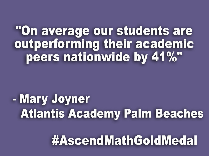 "On average our students are outperforming their academic peers nationwide by 41%