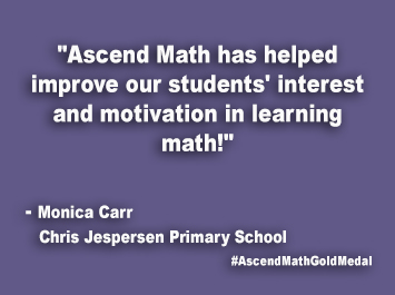 Chris Jespersen Primary School Ascend Math Gold Medal