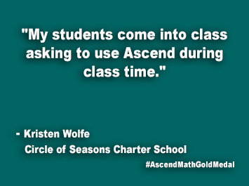 Circle of Seasons Charter School Ascend Math Gold Medal