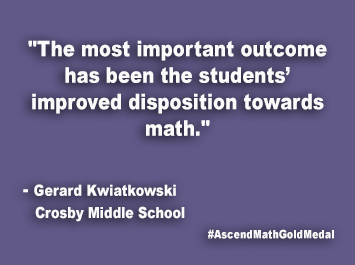 Crosby Middle School Ascend Math Gold Medal