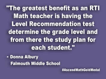 Falmouth Middle School Ascend Math Gold Medal