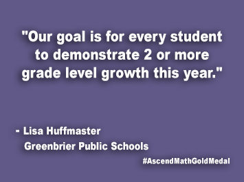 Greenbrier Public Schools Ascend Math Gold Medal