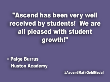Huston Academy Ascend Math Gold Medal