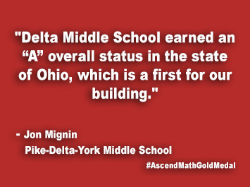 Pike-Delta-York Middle School Ascend Math Gold Medal